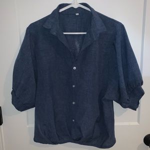 Oversized Denim Crop - Cute!